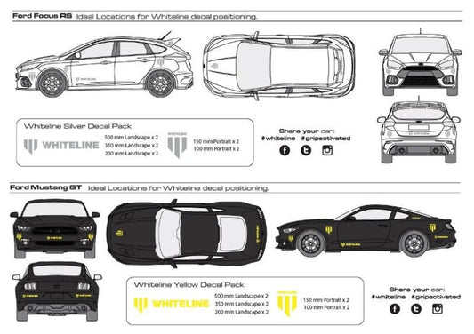 Whiteline Decal Kits 10 Pk Silver