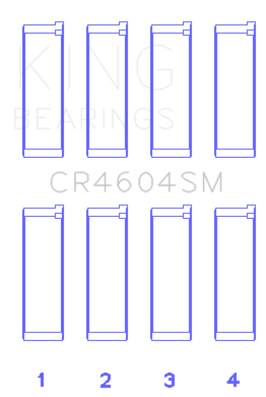 King Engine Bearings Ford 2.3L Duratec / Mazda L3-VDT MZR Turbo (Size + 0.5) Con Rod Bearing Set