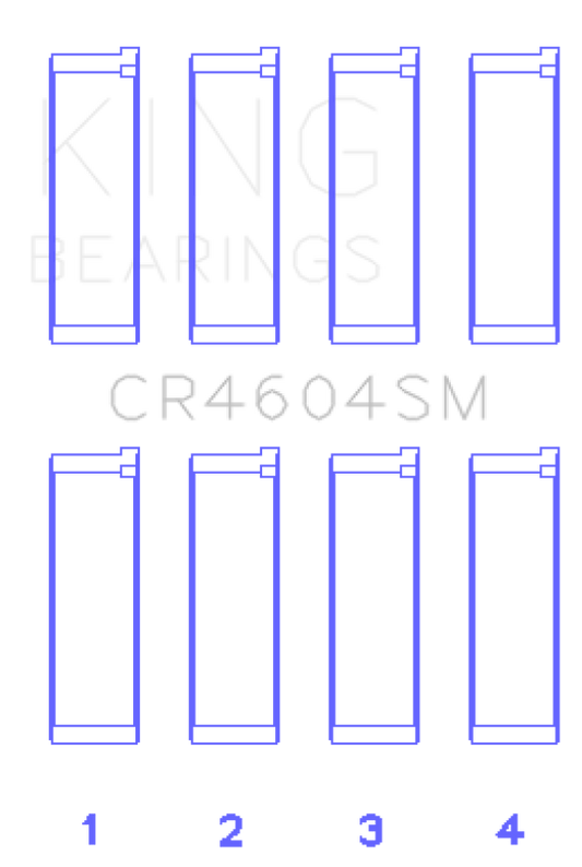 King Engine Bearings Ford 2.3L Duratec / Mazda L3-VDT MZR Turbo (Size + 0.5) Con Rod Bearing Set