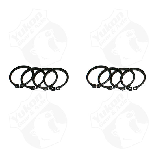 Yukon Gear (4) Full Circle Snap Rings / Fits Dana 60 733X U-Joint w/ Aftermarket Axle