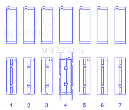 King Engine Bearings BMW N55B30A/N53B30A/N52B30A Main Bearing Set - Size STD