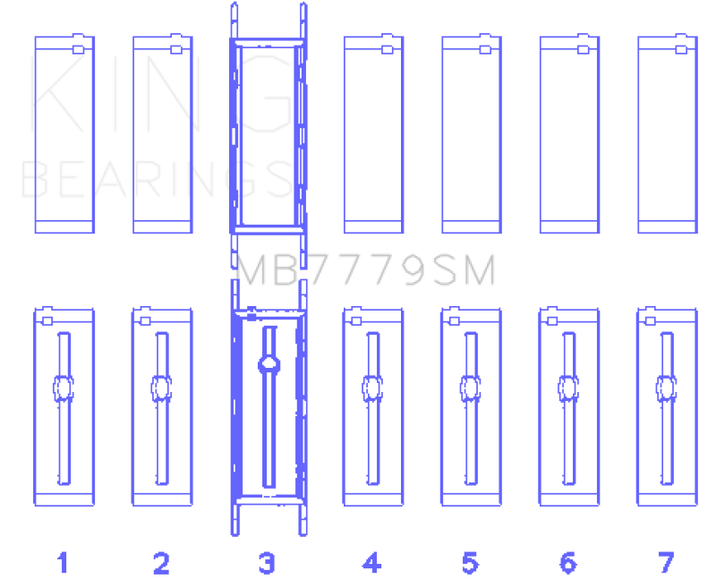 King Engine Bearings BMW B58B30A Main Bearing Set