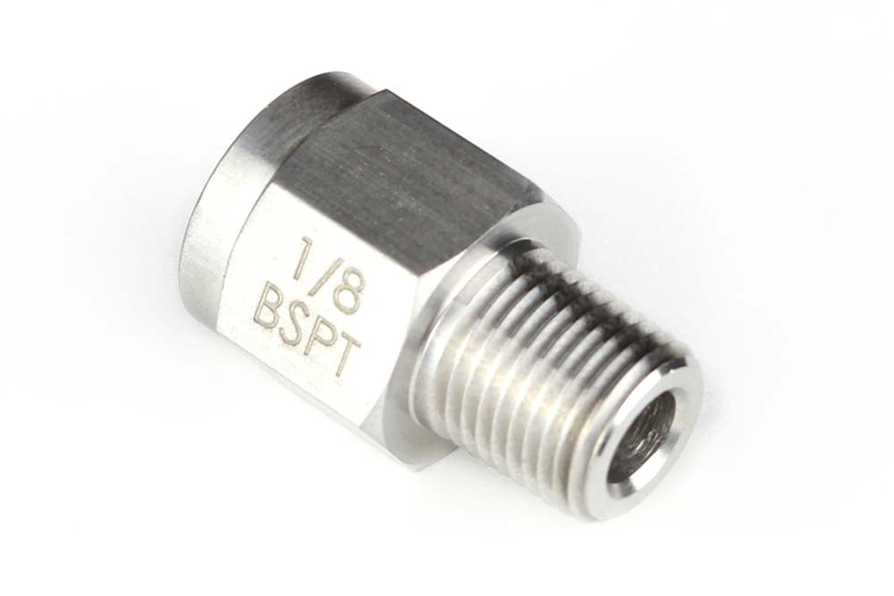 M10 x 1.0 to 1/8 BSPT Adaptor - Stainless Steel