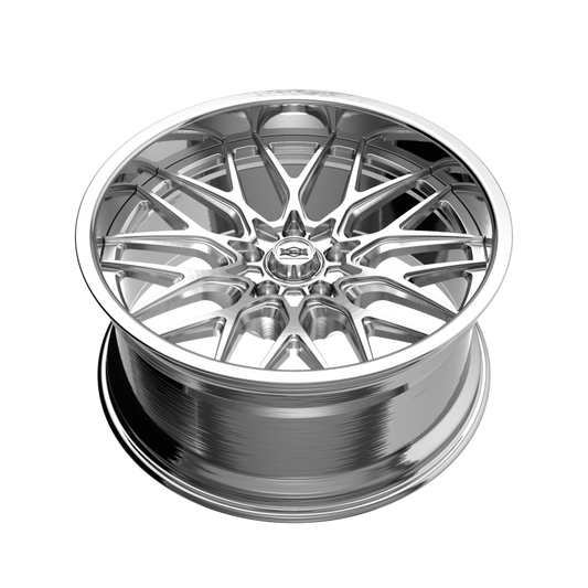 Ridler 681 22x10.5 / 5x120.65 BP / 10mm Offset / 83.82mm Hub Brushed w/ Polished Lip Wheel