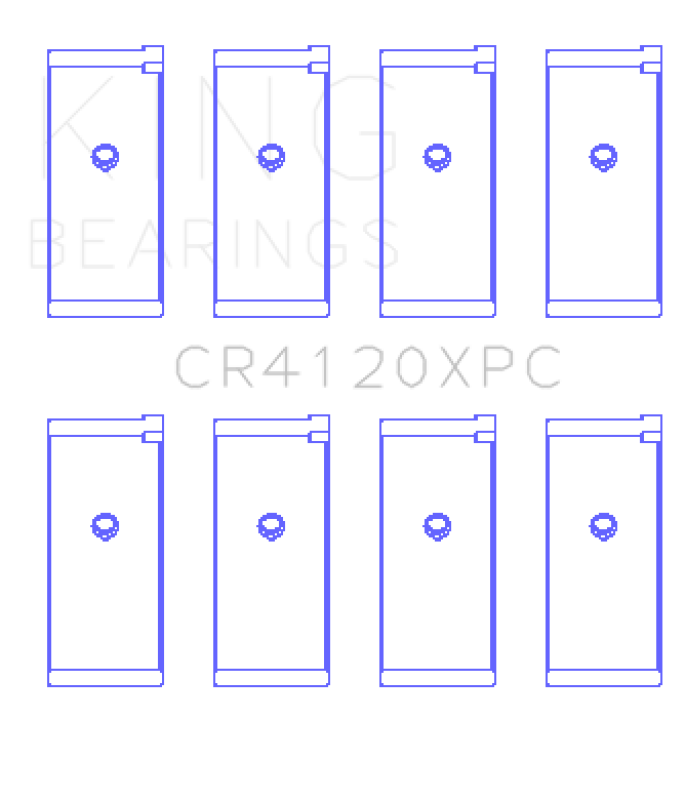 King Engine Bearings Mitsubishi 4G63/4G64 Coated Connecting Rod Bearing Set of 4 - Size +.026mm