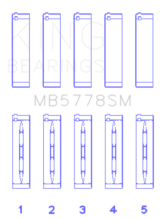 King Engine Bearings Audi/VW 1.8/2.0 TSI/TFSI Main Bearing Set - Size STD