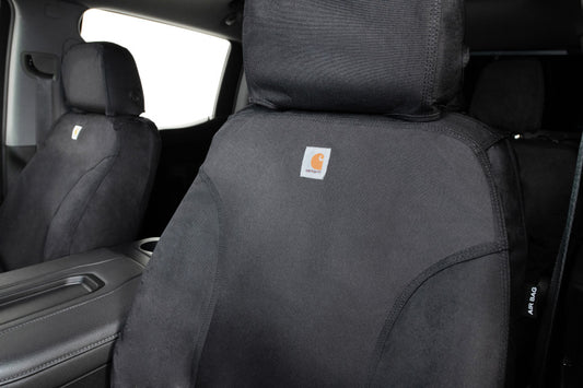 Covercraft 19-24 Chevrolet Silverado Carhartt Super Dux SeatSaverFront Row Seat Covers - Blk