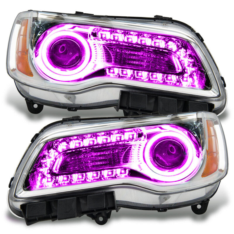 Oracle 11-14 Chrysler 300C SMD HL - Chrome - NON HID - ColorSHIFT DRL - ColorSHIFT