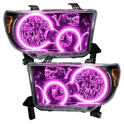 Oracle 07-11 Toyota Tundra Pre-Assembled Headlights - Black Housing - ColorSHIFT