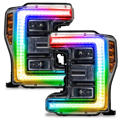 Oracle 17-19 Ford F-250/F-350 Superduty Headlight DRL Kit - ColorSHIFT w/ BC1 Controller
