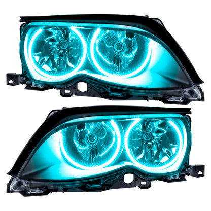 Oracle 02-05 BMW 3 Series SMD HL - Black - ColorSHIFT w/ Simple Controller