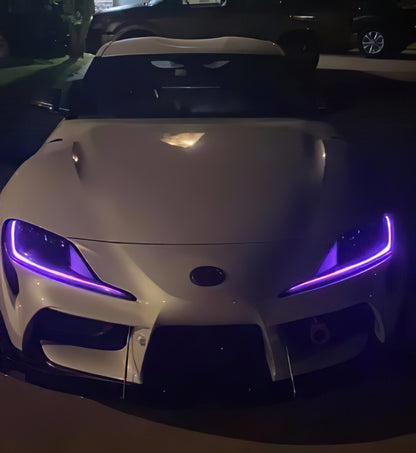 Oracle 20-21 Toyota Supra GR RGB+A Headlight DRL Upgrade Kit - ColorSHIFT
