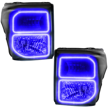 Oracle 11-16 Ford F250/350 LED HL - Black - ColorSHIFT w/ 2.0 Controller