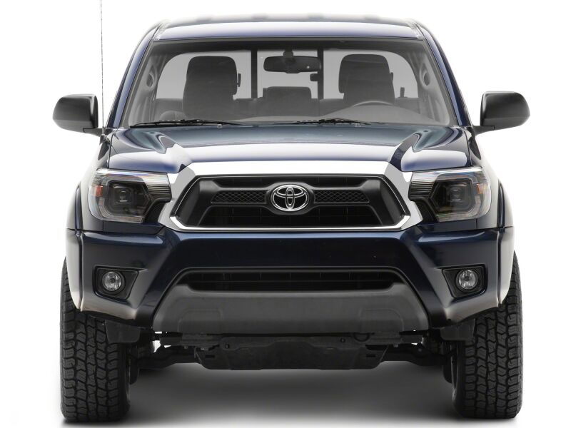 Raxiom 12-15 Toyota Tacoma Axial Series Switchback Projector Headlights- Black Housing- Clear Lens