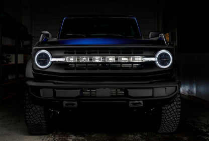 Oracle 21-22 Ford Bronco Headlight Halo Kit w/DRL Bar - Base Headlights -w/No Controller