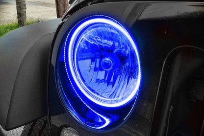 Oracle Jeep Wrangler JK 07-17 LED Waterproof Halo Kit - ColorSHIFT w/ BC1 Controller