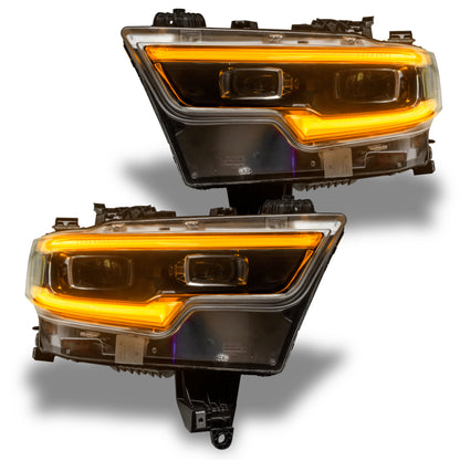 Oracle 19-21 RAM 1500 Headlight DRL Kit Projector LED - RGBW+A w/ Simple Controller
