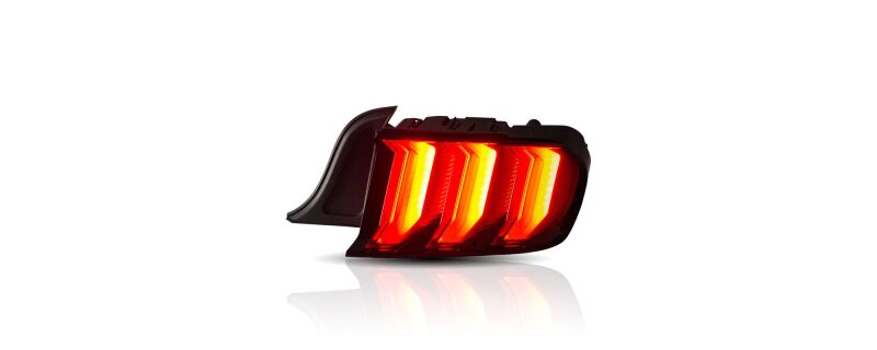 Raxiom 15-23 Ford Mustang Euro Style LED Tail Lights- Gloss Black Housing- Red Lens