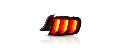 Raxiom 15-23 Ford Mustang Euro Style LED Tail Lights- Gloss Black Housing- Red Lens