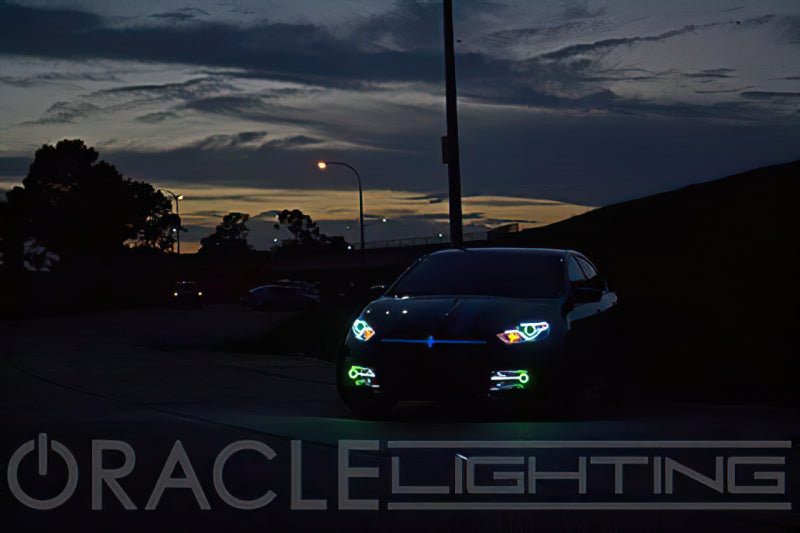 Oracle Dodge Dart 13-16 WP LED Projector Fog Halo Kit - White