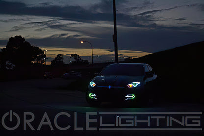Oracle Dodge Dart 13-16 WP LED Projector Fog Halo Kit - ColorSHIFT