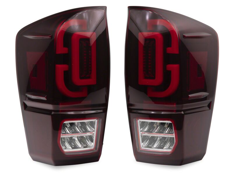 Raxiom 16-23 Toyota Tacoma XW Series Sequential LED Tail Lights- Black Housing- Red Lens