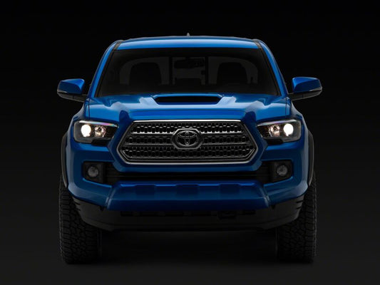 Raxiom 16-23 Toyota Tacoma Axial Series OE Replacement Headlights- Black Housing- Clear Lens