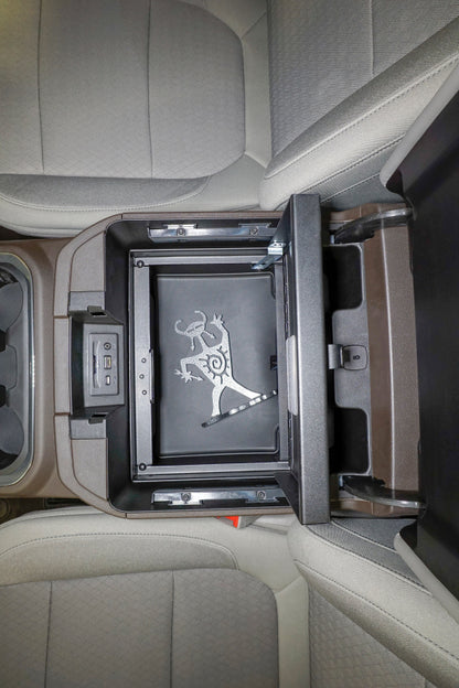 Tuffy Console Safe W/ Keyed Lock For Chevrolet Silverado And Gmc Sierra W/ Flow Thru Console