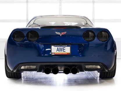 AWE Tuning C6 Chevrolet Corvette Z06/ZR1 Track Edition Axle-Back Exhaust w/ Diamond Black Tips