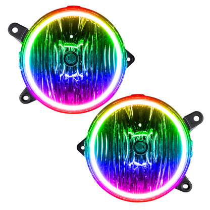 Oracle Ford Mustang 10-12 LED Fog Halo Kit - V6 Grille Fogs - ColorSHIFT
