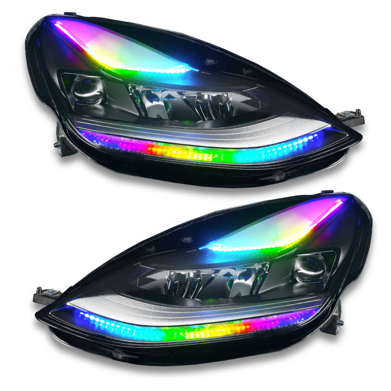 Oracle 2021+ Tesla Model 3 Dynamic ColorSHIFT Headlight DRL Upgrade Kit