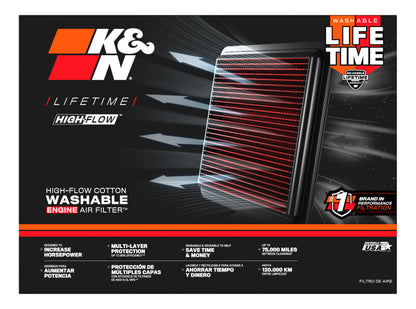 K&N Replacement Air Filter CADILLAC SRX 3.6L-V6; 04-06