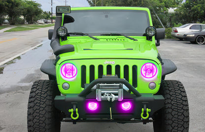 Oracle Jeep Wrangler 07-17 Halo Kit - ColorSHIFT w/ 2.0 Controller