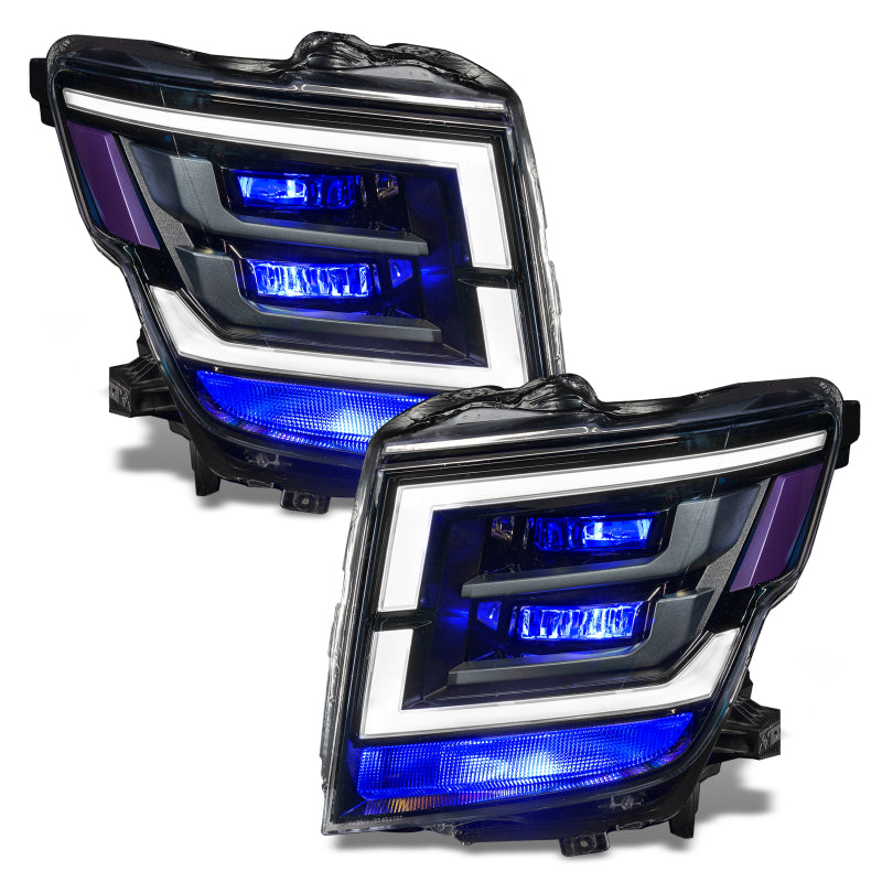Oracle 21-22 Nissan Titan Demon Eye RGB Headlight Upgrade Kit - ColorSHIFT w/o Controller