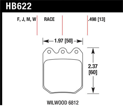 Hawk Wilwood DLS 6812 DTC-30 Brake Pads
