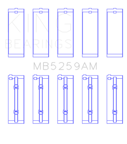 King Engine Bearings Acura B18A1/B1/C1/C5 K20A/K24A Main Bearing Set - Size STD