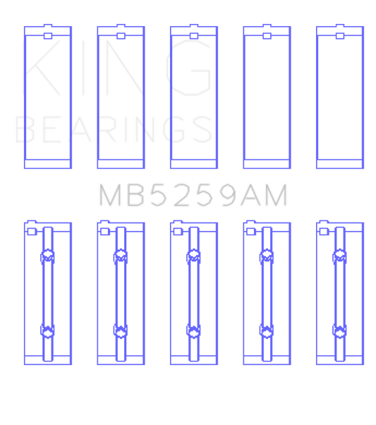 King Engine Bearings Acura B18A1/B1/C1/C5 K20A/K24A Main Bearing Set - Size STD