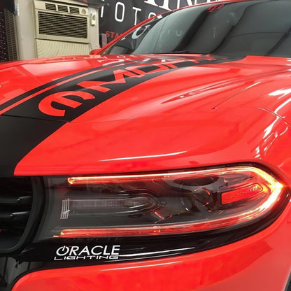Oracle 15-21 Dodge Charger RGB+W DRL Headlight DRL Upgrade Kit - ColorSHIFT 2