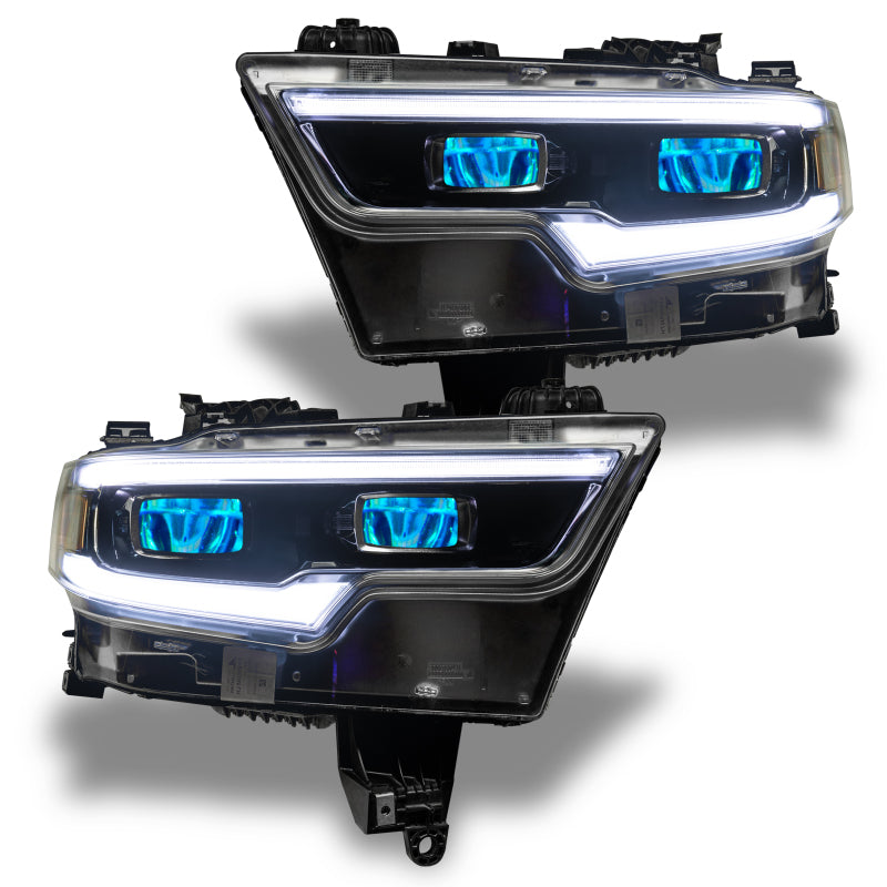 Oracle 19-21 RAM 1500 RGB Headlight Demon Eye Kit - LED Projector - w/o Controller