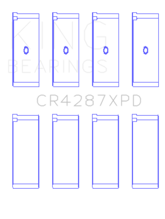 King Honda B18C1/B18C5 16V (Size Standard - Predoweled for Alum Rods) Performance Rod Bearing Set
