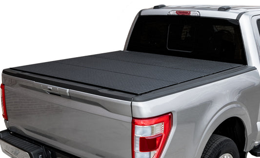 Access 05-21 Nissan Frontier 5ft Bed LOMAX Tri-Fold Cover - Urethane Diamond Plate