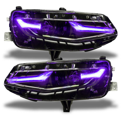 Oracle 19-21 Chevy Camaro LS/LT RGB+A Headlight DRL Kit - ColorSHIFT w/ 2.0 Controller