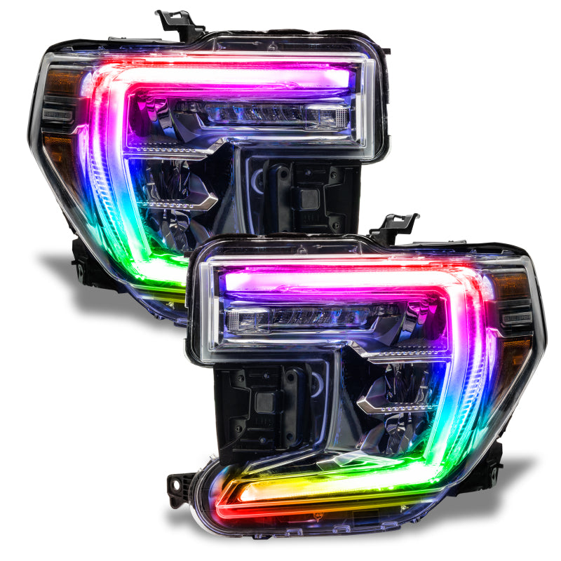 Oracle 19-21 GMC Sierra 1500 RGB+W Headlight DRL Kit - ColorSHIFT w/ Simple Controller