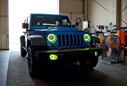 Oracle Jeep Wrangler JK 07-18 LED Waterproof Fog Light Kit - ColorSHIFT