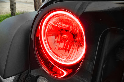 Oracle Jeep Wrangler JK 07-17 LED Waterproof Halo Kit - ColorSHIFT w/ Simple Controller