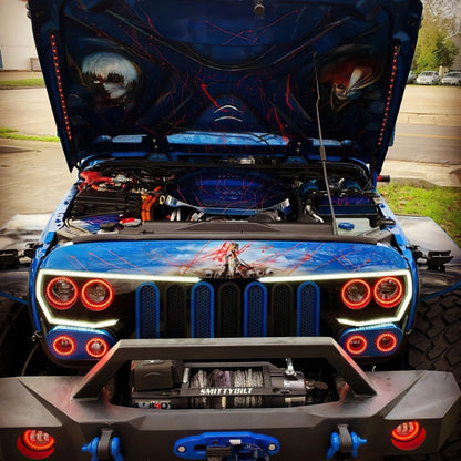 Oracle Vector Jeep Wrangler JK Grille Halo Kit - ColorSHIFT w/o Controller