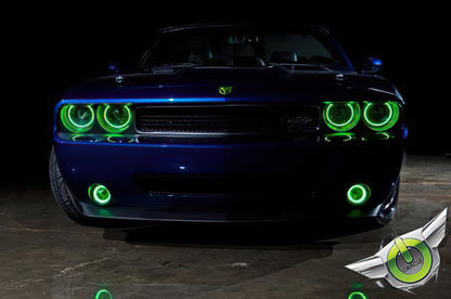 Oracle Dodge Challenger 08-14 Halo Kit (NonProjectorHL) - ColorSHIFT w/ Simple Controller