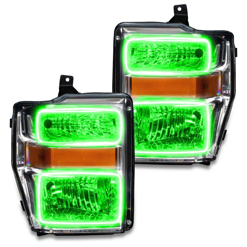 Oracle 08-10 Ford F250 Pre-Assembled Halo Headlights Chrome Housing- w/Simple Controller