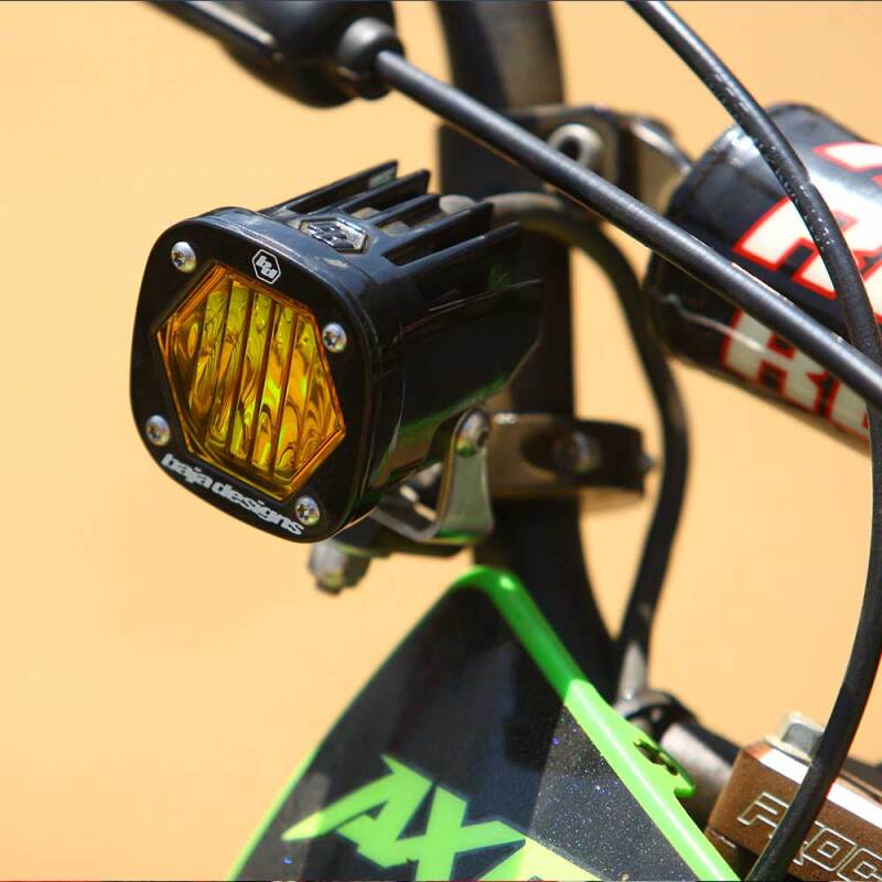 Baja Designs S1 Wide Cornering Electric Start Pit Bike LED Light - Amber