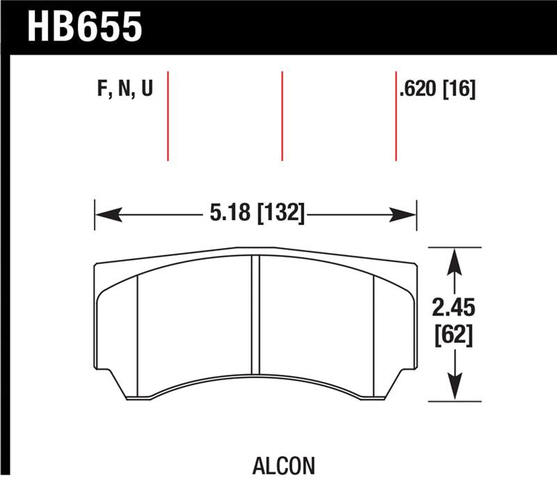 Hawk Alcon RC4498X600 Street HP Plus Brake Pads
